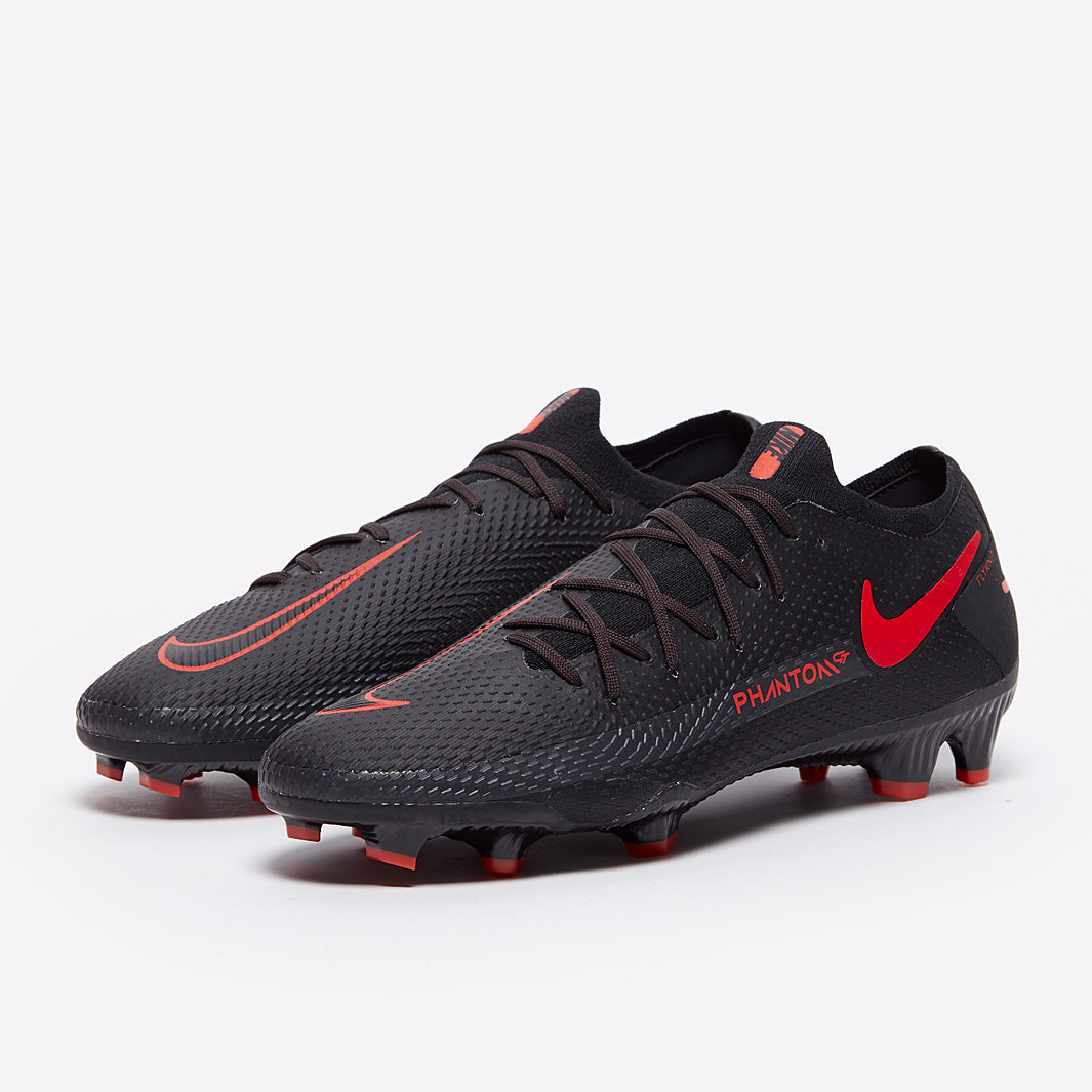 Nike Phantom GT スパイクシューズ ブラック/レッド Nike Phantom GT Pro FG - Black/Chile Red/Dark Smoke Grey - Mens