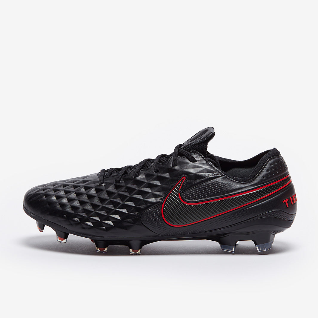 Nike Tiempo Legend VIII Elite FG - Black/Dark Smoke Grey/Chile Red