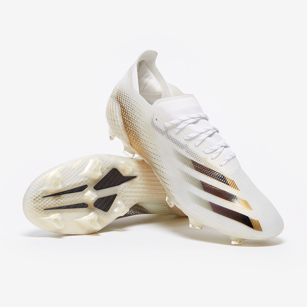 adidas X Ghosted .1 FG - White/Core Black/Metallic Gold Melange