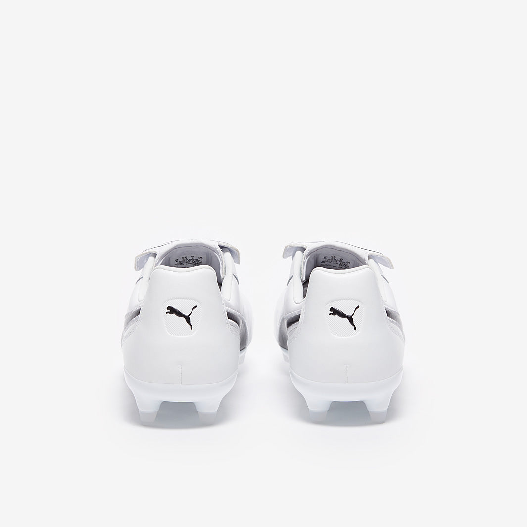 Puma King Top FG - White/Black - Firm Ground - Mens Soccer Cleats