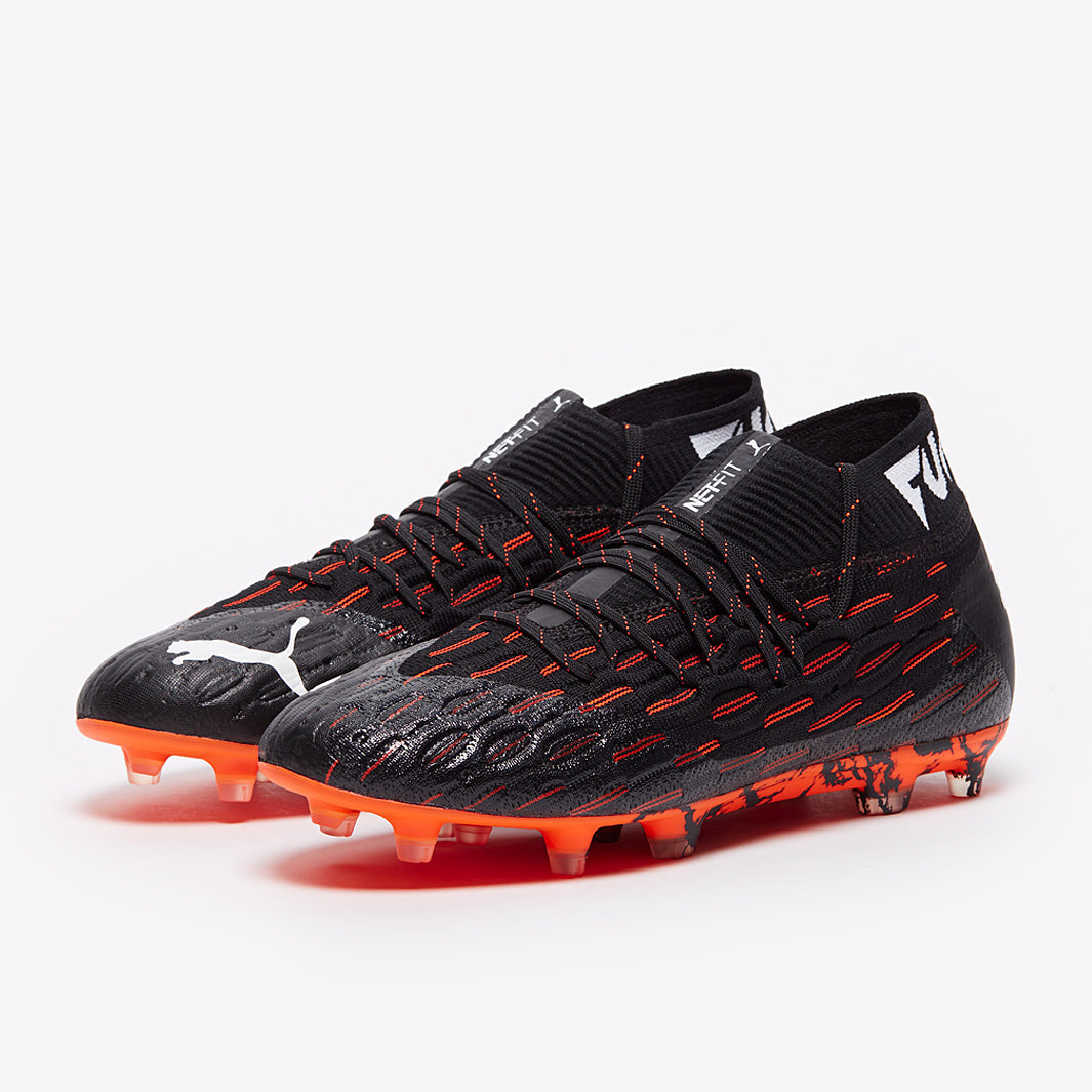 PUMA future 6.1 トップモデル Puma Future 6.1 Netfit FG/AG - Black/White/Shocking Orange - Firm