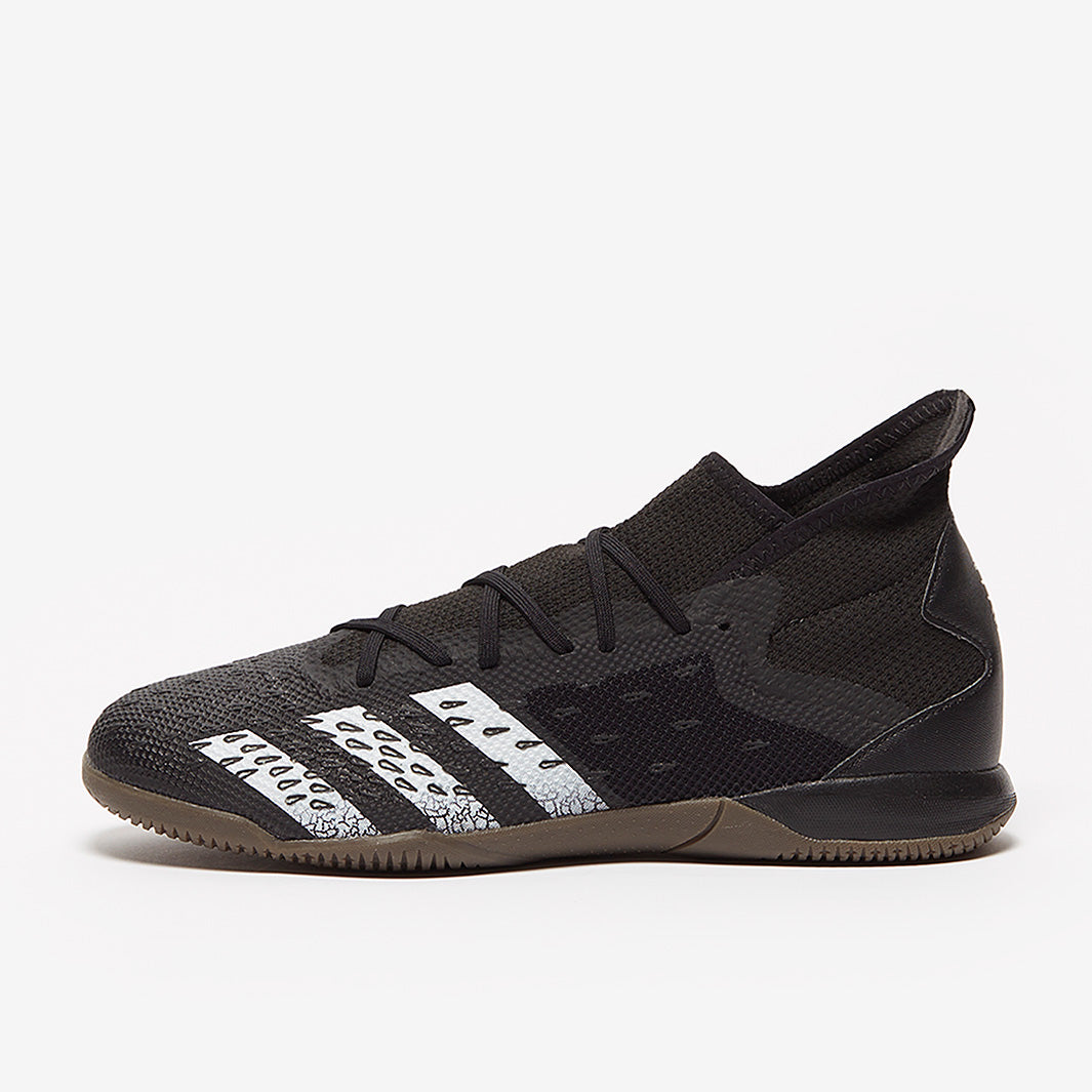 シューズ ADIDAS PREDATOR FREAK BLACK adidas Predator Freak .3 IN - Core Black/White - Mens Cleats - Indoor