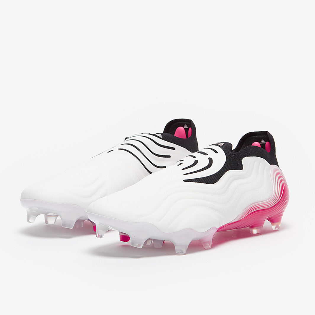 adidas Copa Sense+ FG - White/White/Shock Pink - Mens Soccer Cleats