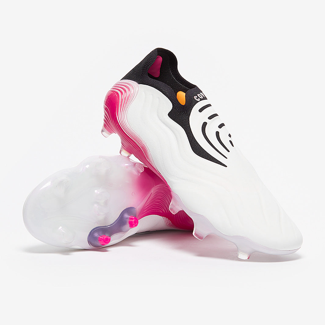 adidas Copa Sense+ FG - White/White/Shock Pink - Mens Soccer Cleats