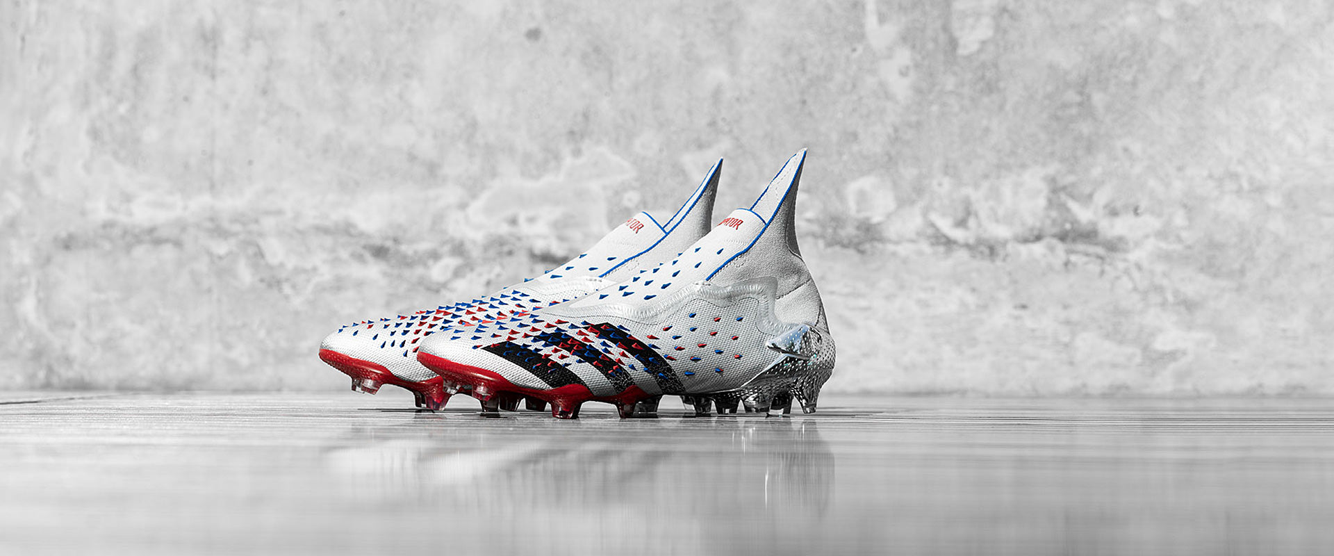 adidas Predator Freak+ FG - Silver Metallic/Core Black/Scarlet