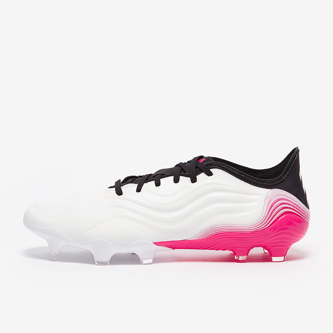 adidas Copa Sense.1 FG - White/White/Shock Pink - Mens Soccer Cleats