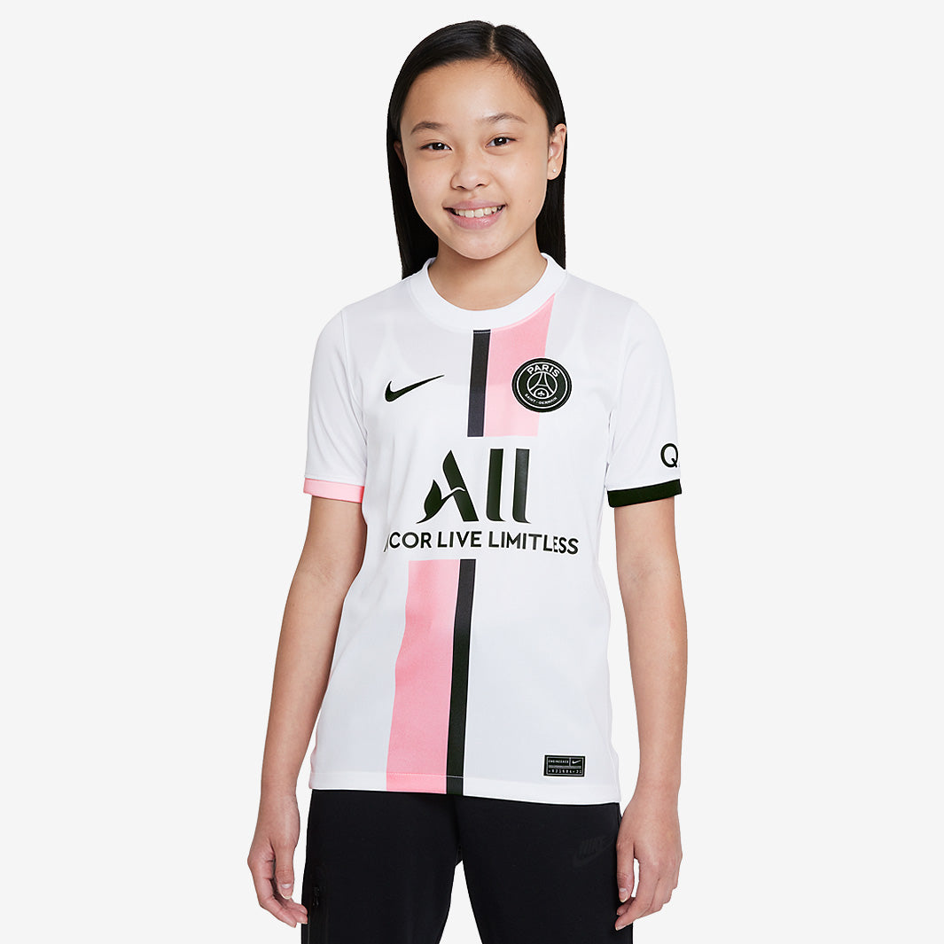 Nike Paris-Saint Germain 21/22 Kids Away Stadium SS Jersey - White