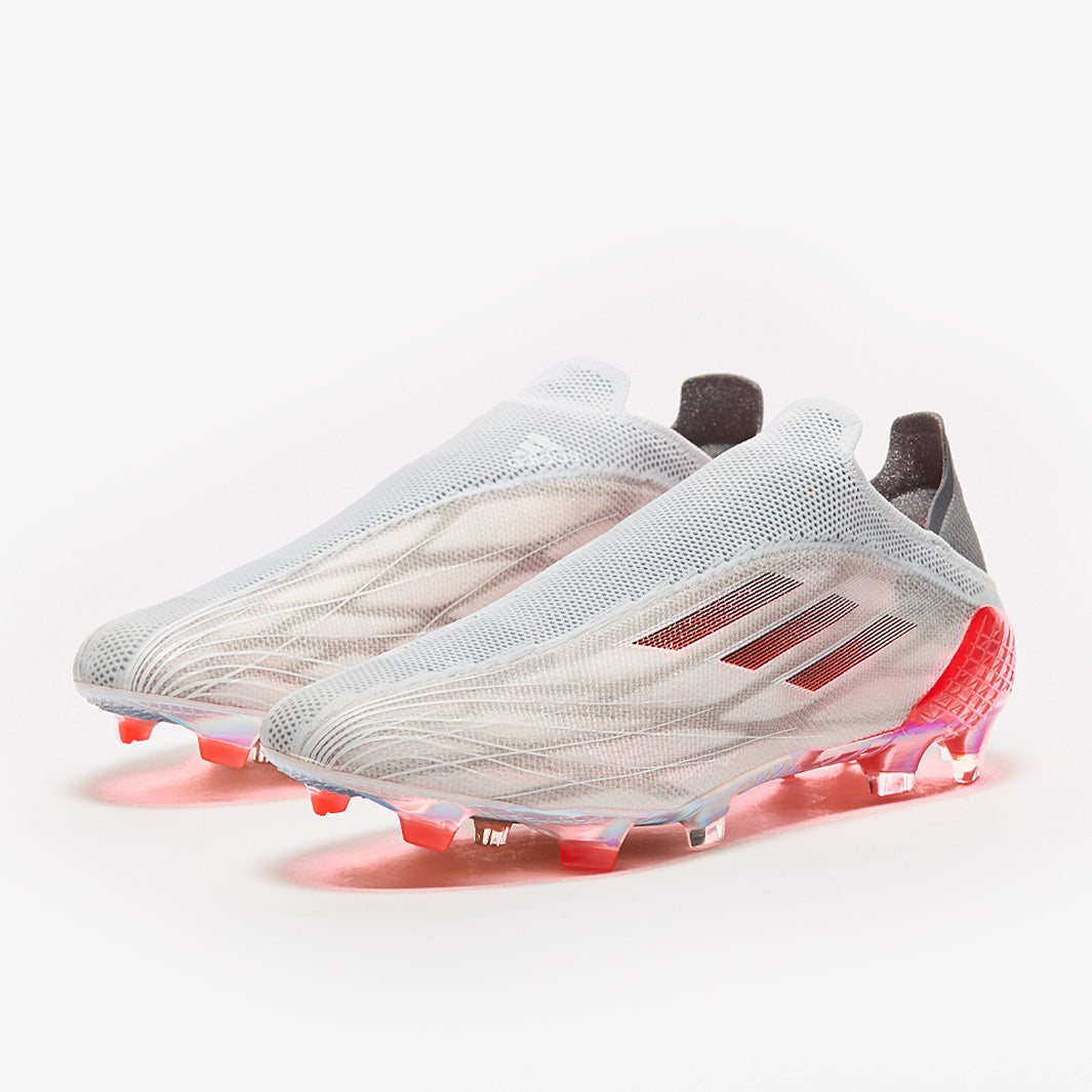 adidas X Speedflow+ FG - White/Iron Metallic/Solar Red - Mens