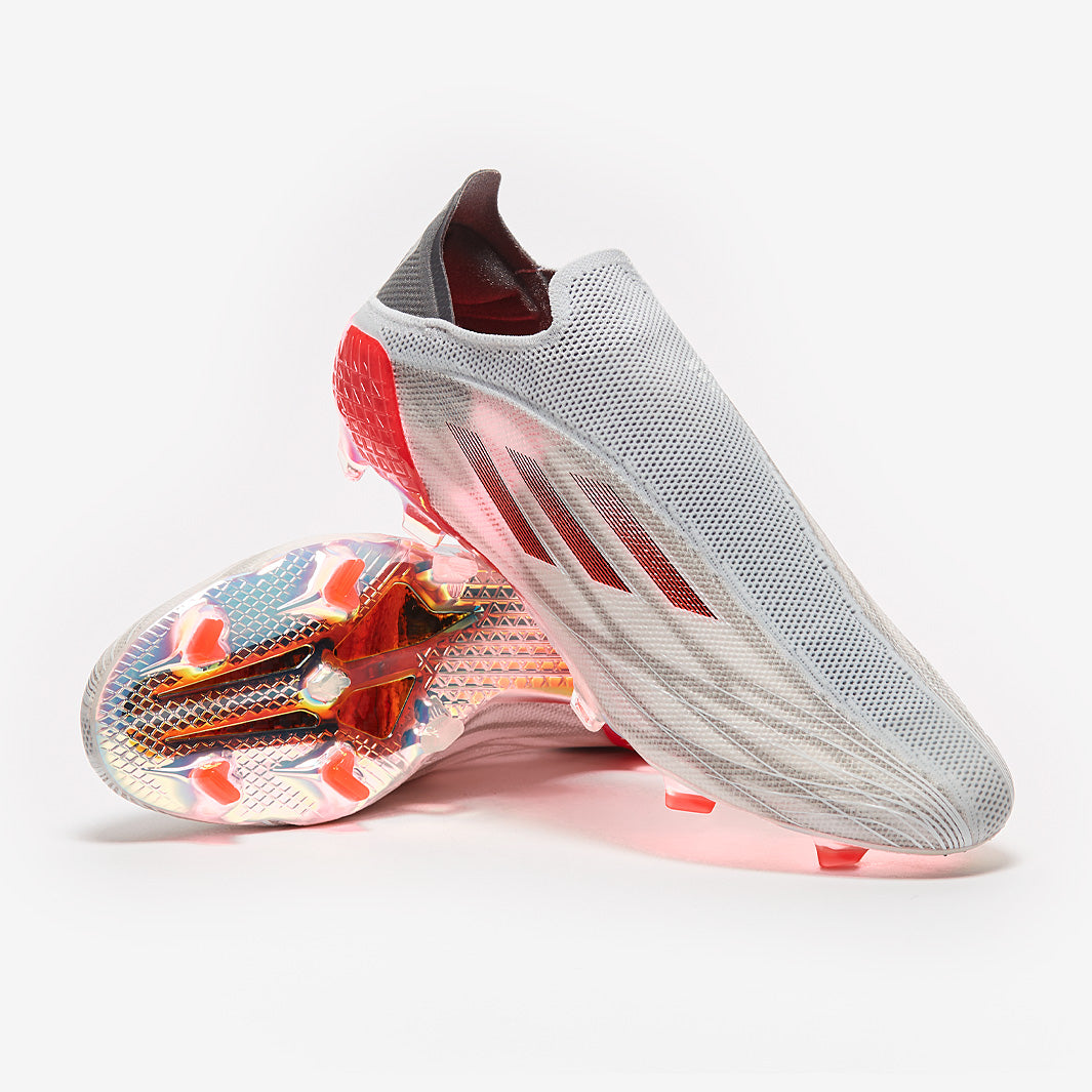 シューズ adidas X SPEEDFLOW+ FG adidas X Speedflow+ FG - White/Iron Metallic/Solar Red - Mens