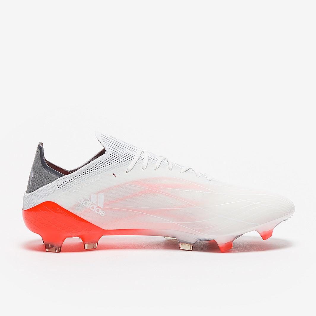 adidas X Speedflow .1 FG - White/Iron Metallic/Solar Red - Mens