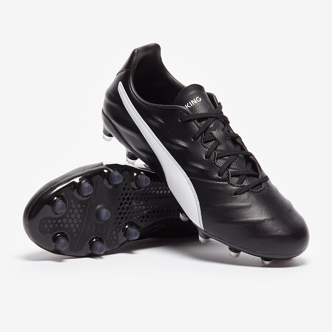 Puma King Pro 21 FG - Puma Black/Puma White - Mens Soccer Cleats