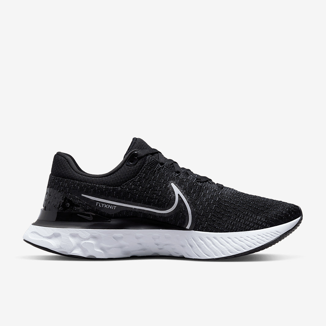 ナイキ メンズ スニーカー Nike React Infinity Run Flyknit ランニングシューズ Black/White/Dark Grey Nike Infinity Run Flyknit 3 - Black/White - Mens Shoes