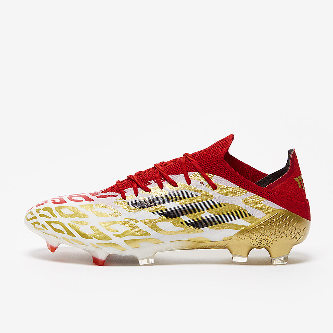 adidas X Speedflow MS.1 FG - White/Gold Metallic/Scarlet - Mens