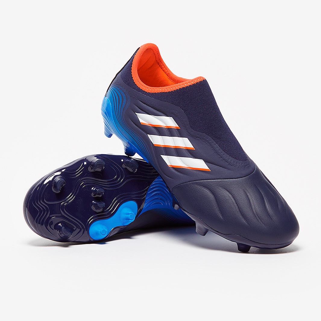 adidas Copa Sense.3 Laceless FG - Team Navy Blue/White/Blue Rush