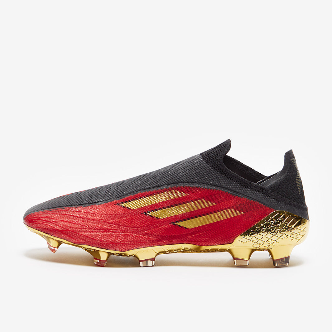 adidas X Speedflow+ FG - Vivid Red/Gold Metallic/Core Black - Mens