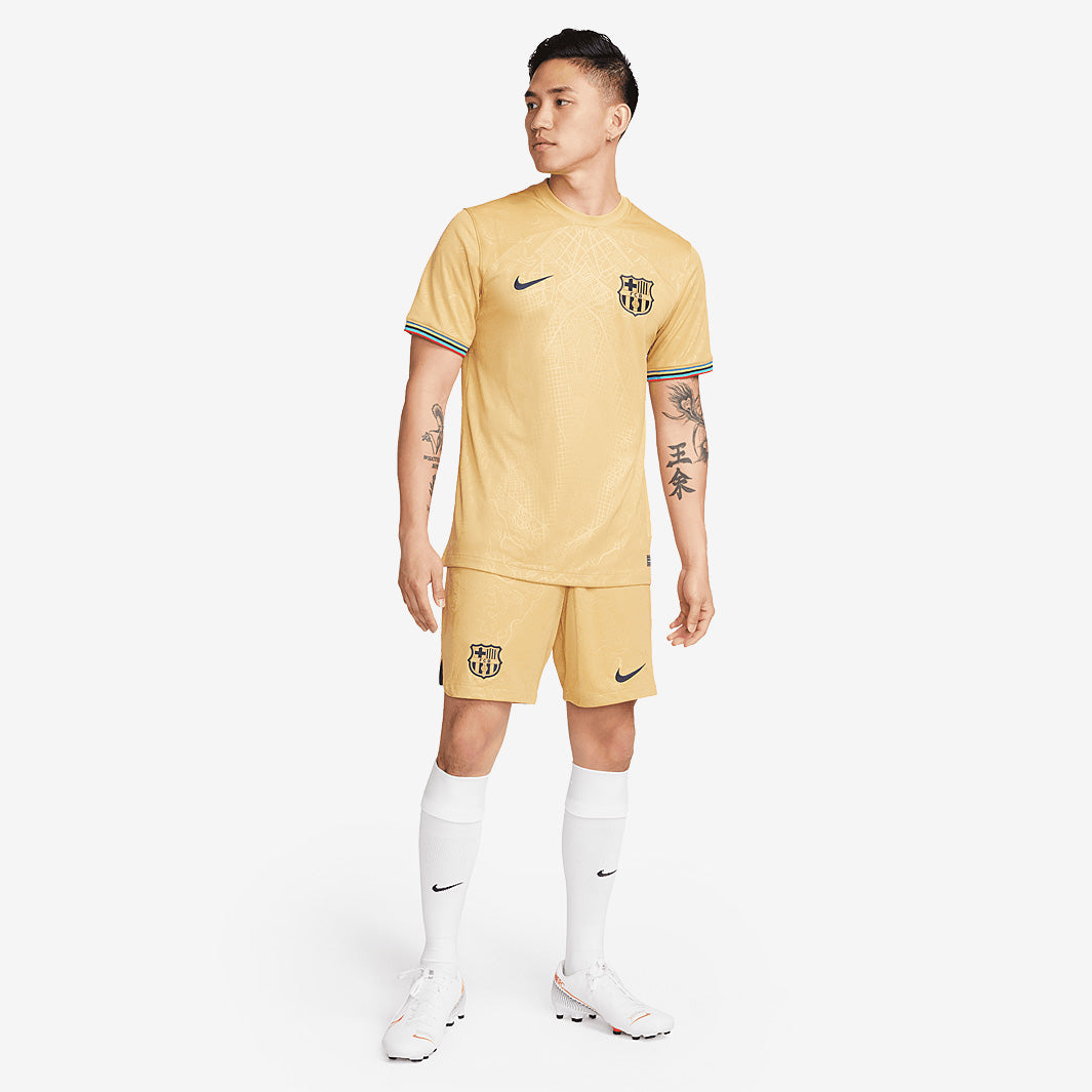 Nike22−23 FC Barcelona アウェイユニフォーム Nike FC Barcelona 22/23 Away Stadium SS Jersey - Club Gold
