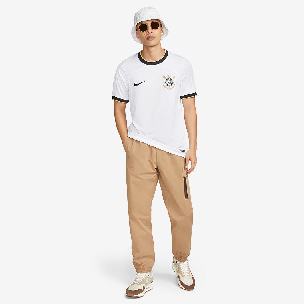 Nike Corinthians 22/23 Home Stadium SS Jersey - White/Black - Mens