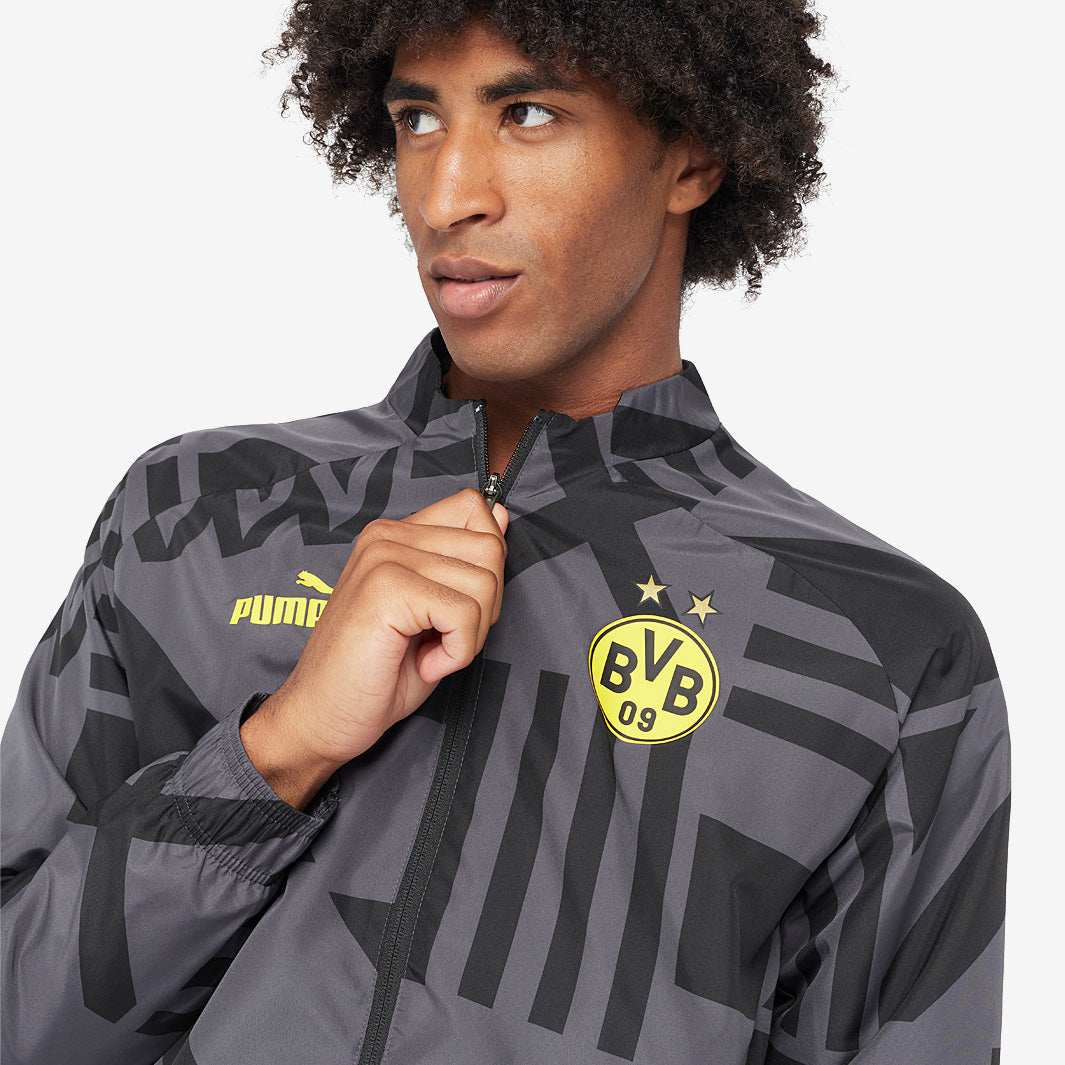 Puma Borussia Dortmund 22/23 Pre-Match Jacket - Puma Black/Asphalt
