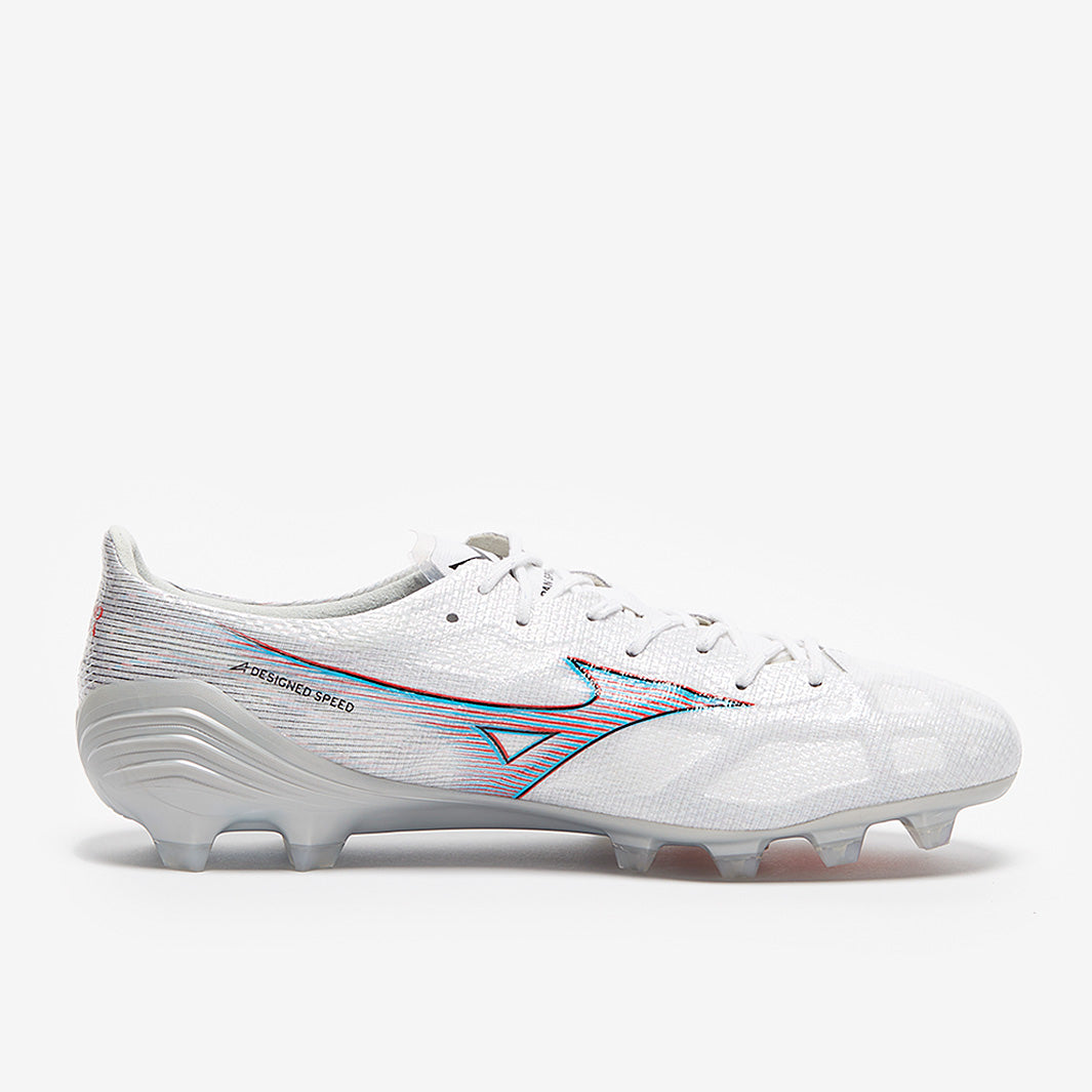 Mizuno Alpha Made In Japan FG - White/Ignition Red - Mens Boots
