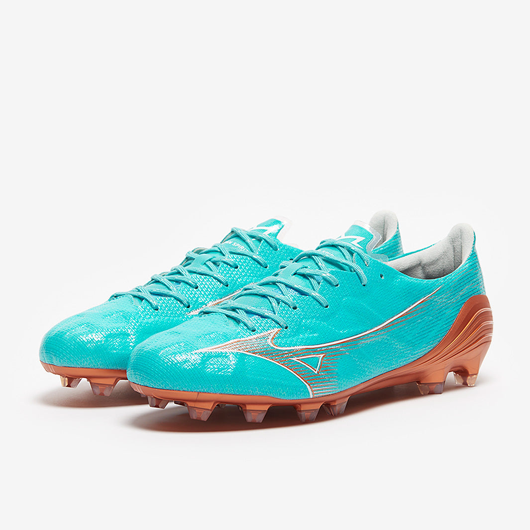 Mizuno Alpha Made In Japan FG - Blue Curacao/Snow White/Red Brown