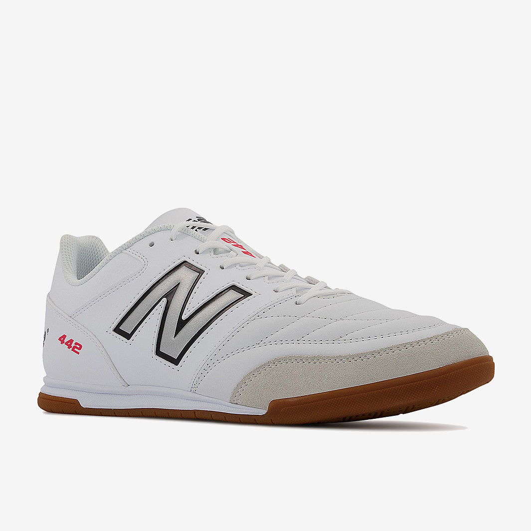 New Balance 442 V2 Team IN - White - Mens Cleats