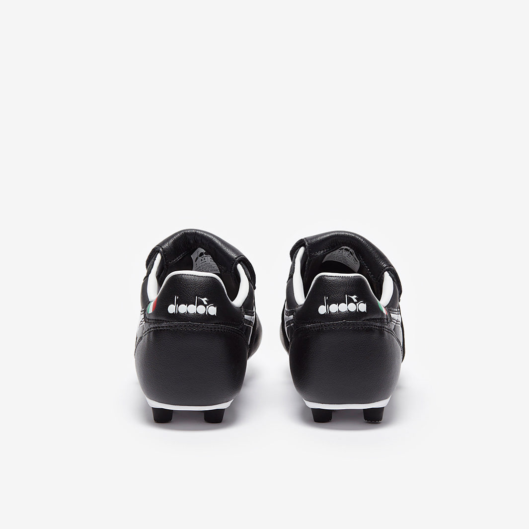 Diadora Brasil Classico Leather FG - Black/Black/White - Adult Boots