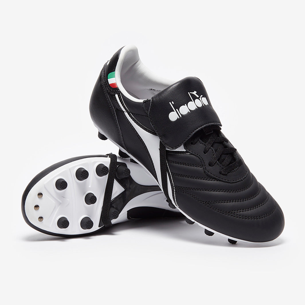 シューズ diadora brasil SC Diadora Brasil SC black White SG – Classic Soccer Cleats
