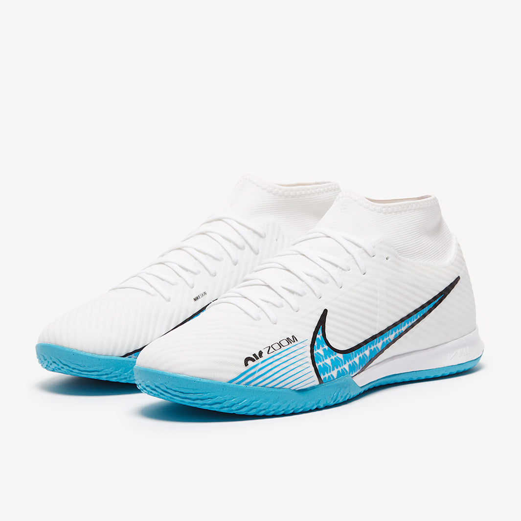 Nike Air Zoom Mercurial Superfly IX Academy IC - White/Baltic Blue