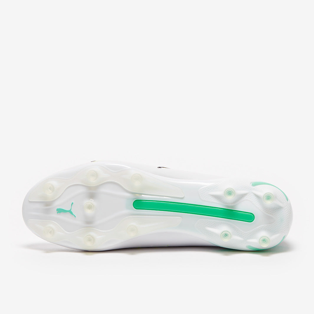 Puma KING サッカーシューズ ホワイト/グリーン Amazon.com | PUMA Mens King Ultimate Soccer Cleats Cleated, Firm