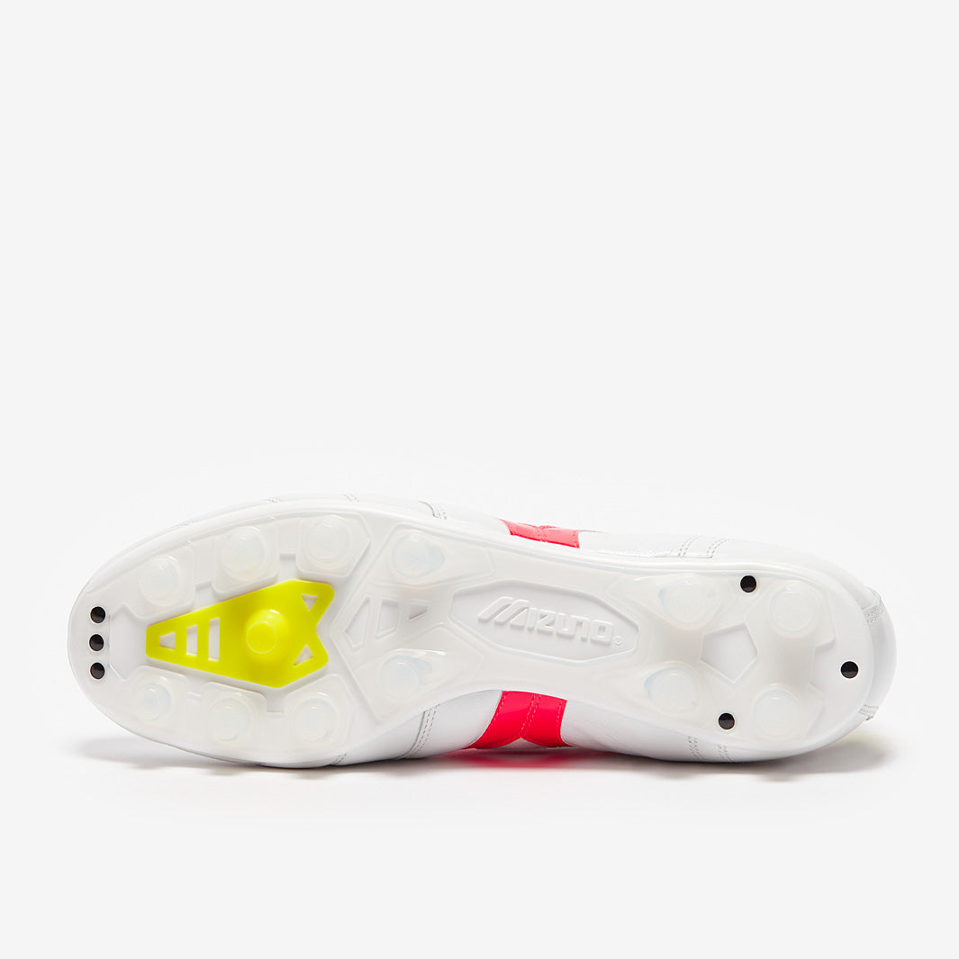 Mizuno Morelia II Made In Japan FG - White/Fiery Coral 2 - Mens