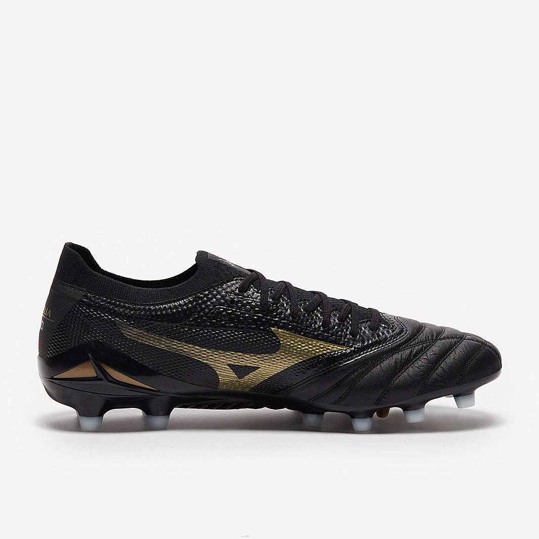 Mizuno Morelia Neo IV Beta Elite FG - Black/Gold - Mens Boots