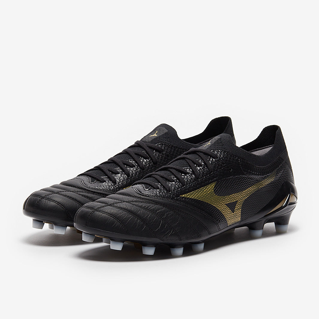 Mizuno Morelia Neo IV Beta Elite FG - Black/Gold - Mens Boots