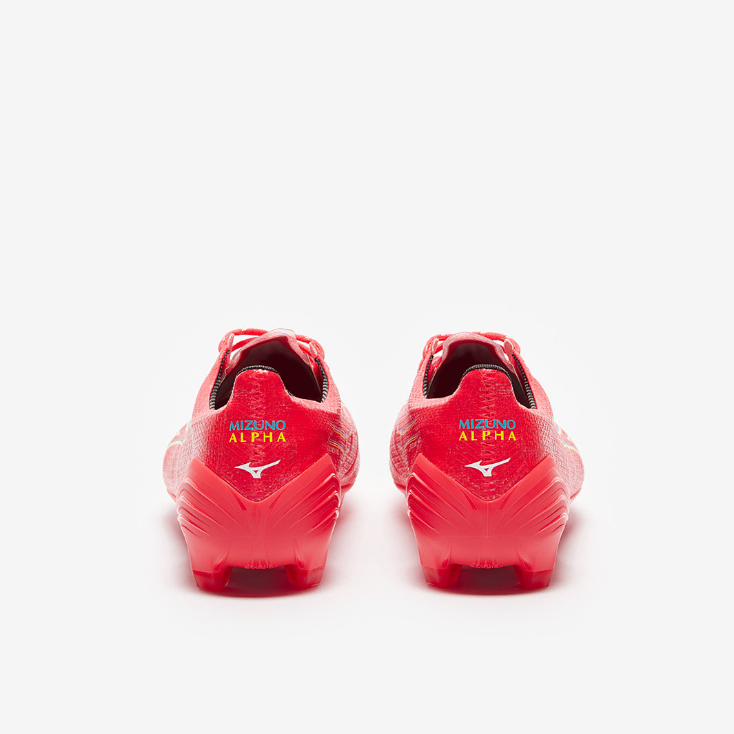 Mizuno Alpa Made In Japan FG - Fiery Coral/White - Mens Cleats