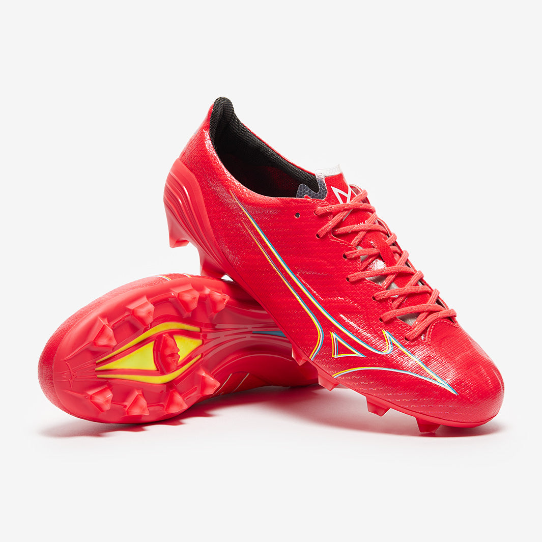 Mizuno Alpa Made In Japan FG - Fiery Coral/White - Mens Cleats