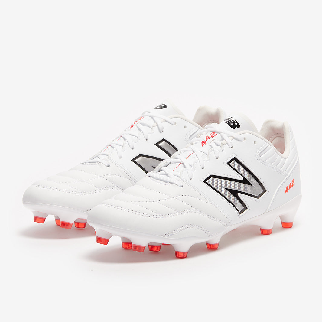 New Balance 442 V2 Pro FG - White - Mens Cleats