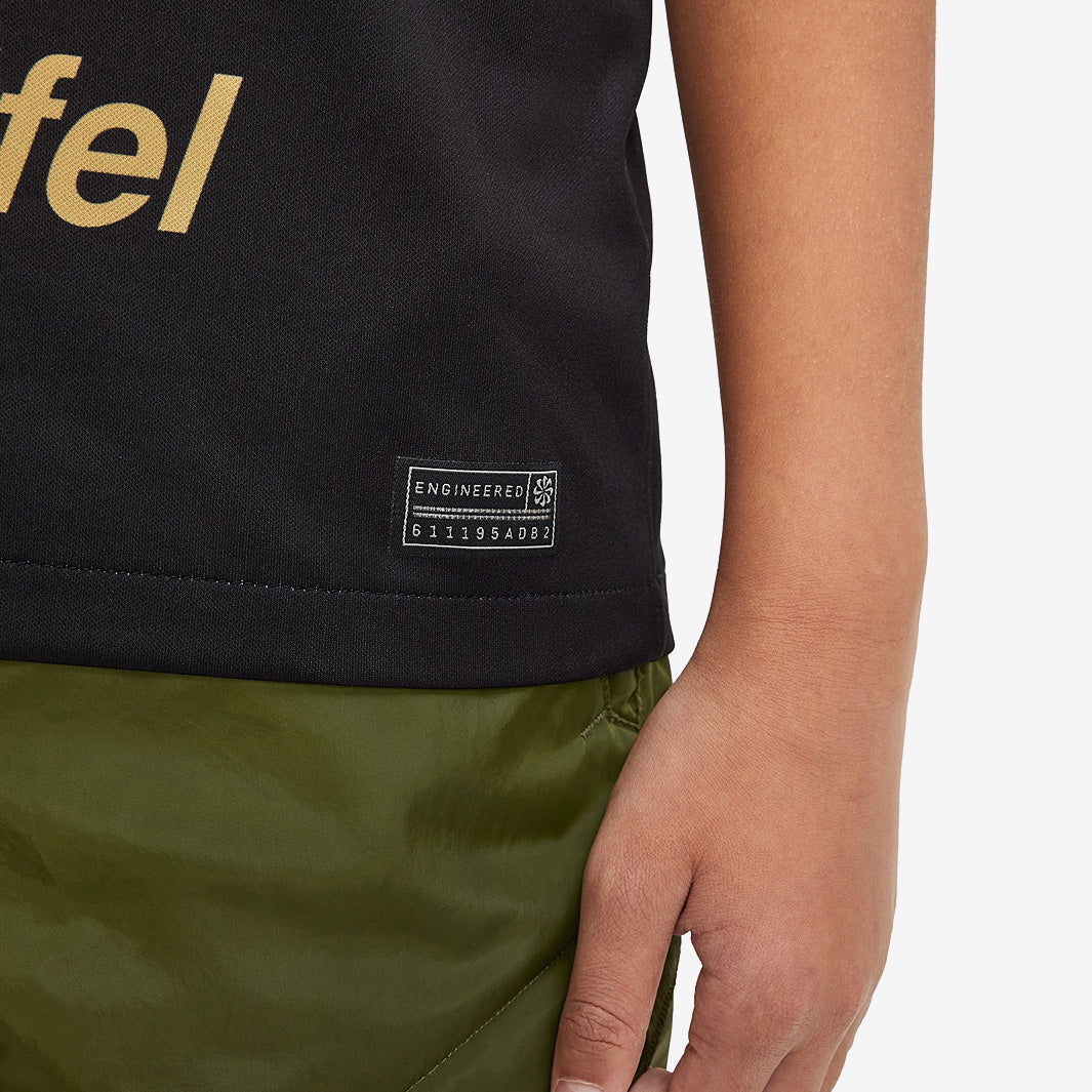 Nike Kids Pumas Dri-Fit Stadium SS Third Jersey - Black/Truly Gold