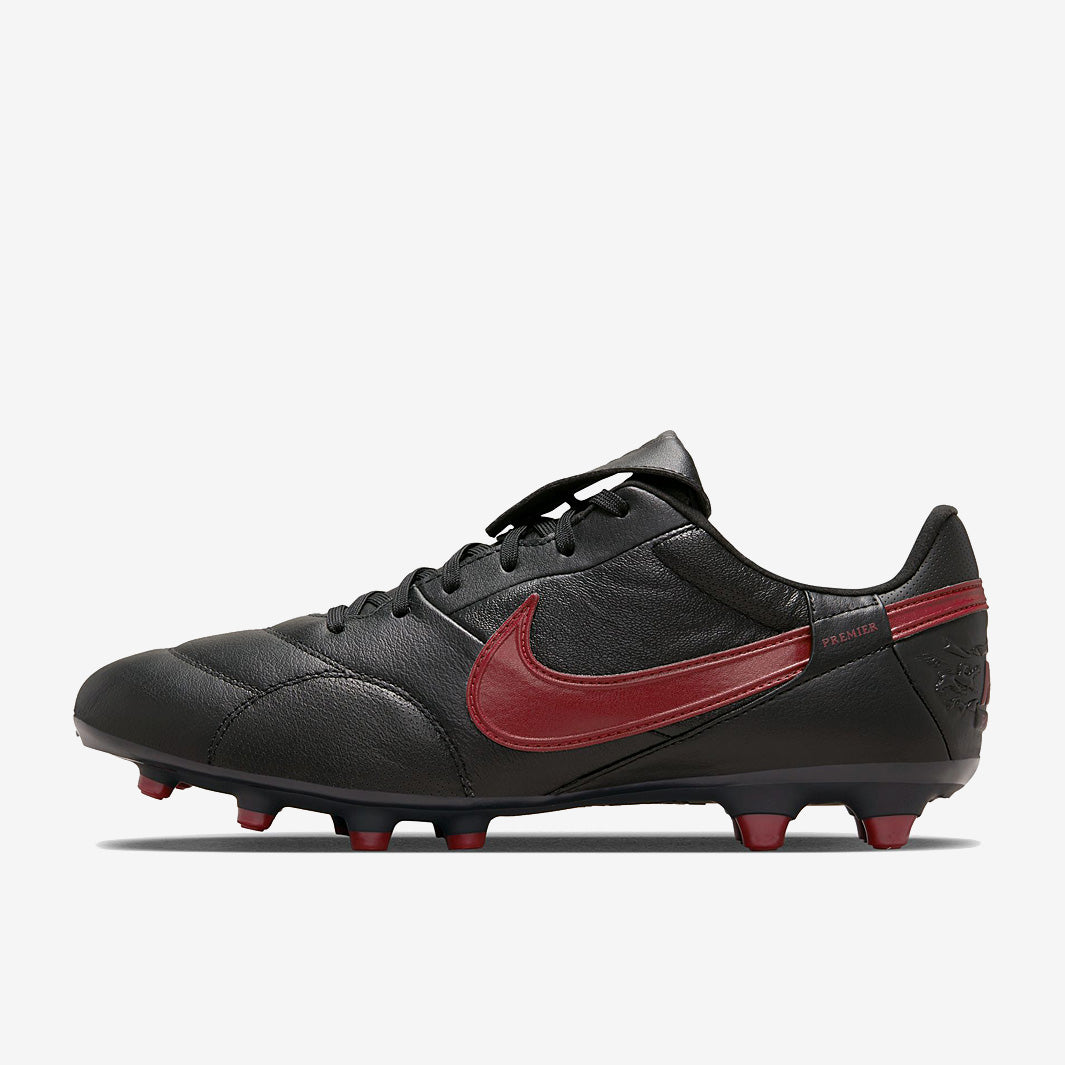 The Nike Premier 3 FG - Black/Team Red/Black - Mens Cleats