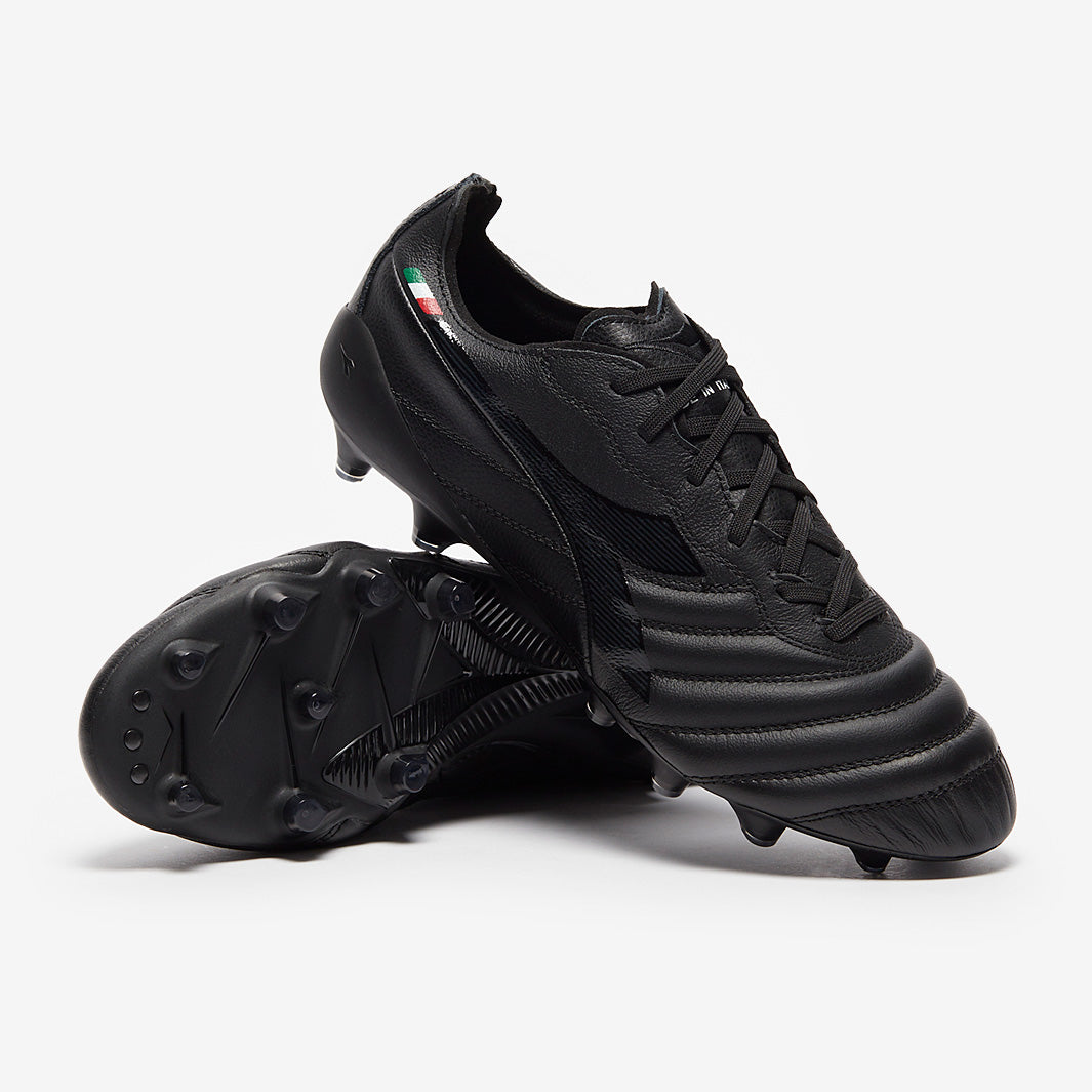 Diadora B-Elite Tech Made in Italy FG - Black/Black - Mens Boots