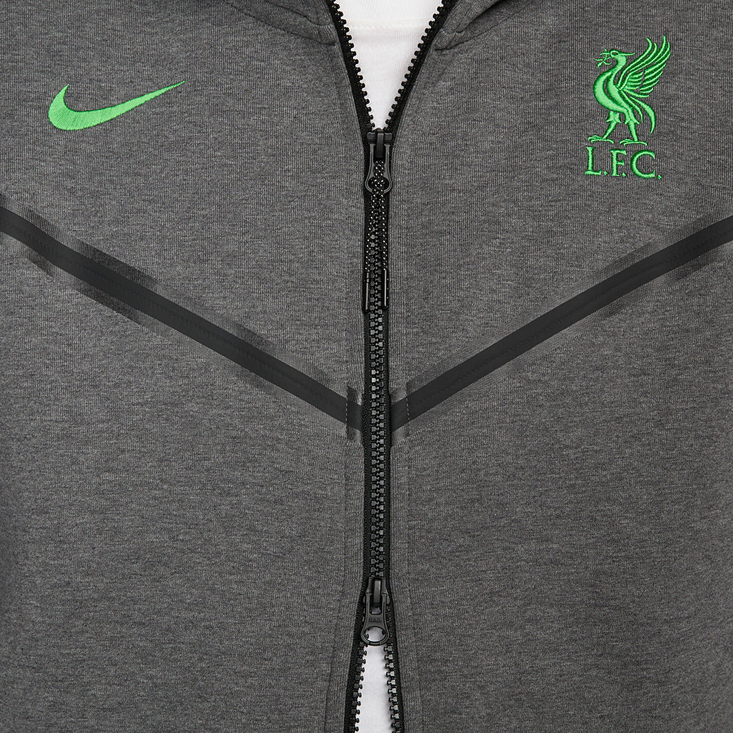 Nike Liverpool FC 23/24 Tech Fleece Hoodie FZWR - Charcoal Heather